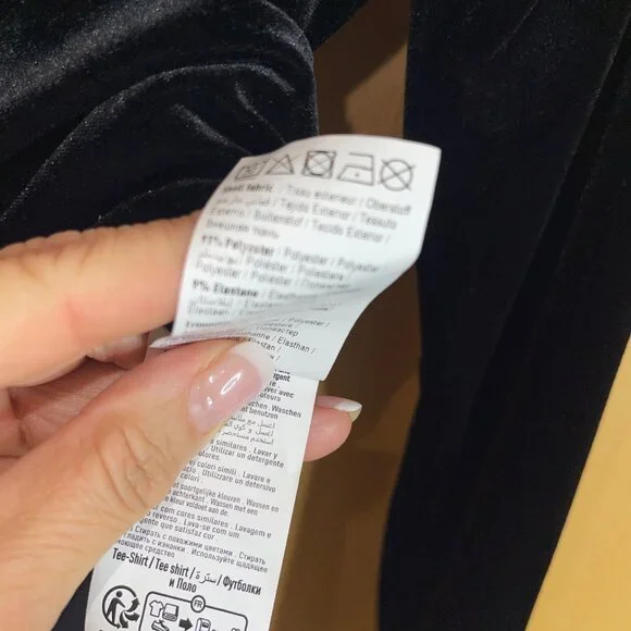 Pimkie Womens Body Suit Size Medium Black Velvet Mesh Stretch Casual New - Picture 7 of 9